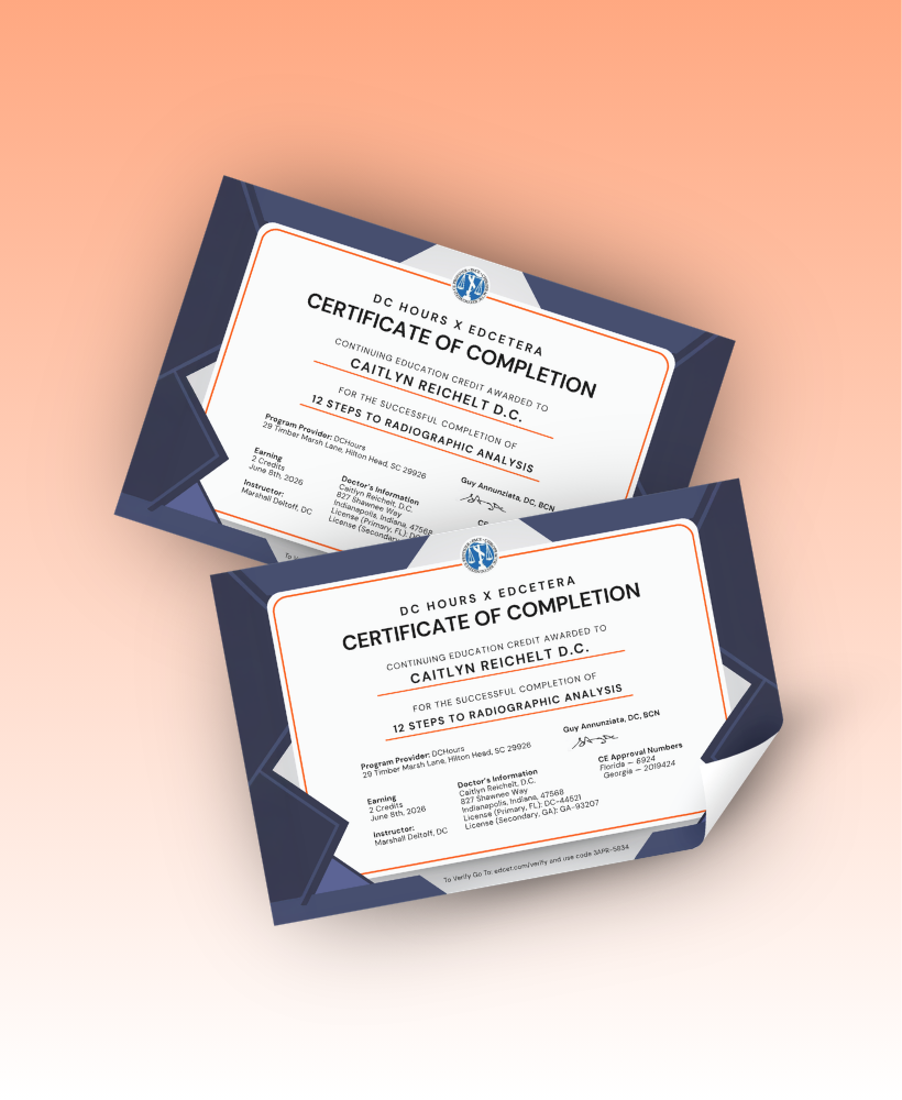 Sample DC Hours certificates of completion
